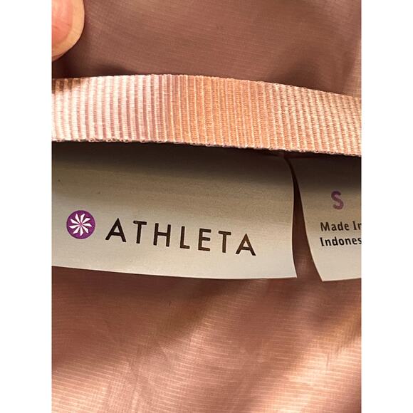 Athleta Women's Size Small Pink Downabout Down Insulated Zip Pocket Vest 350373 - Picture 3 of 8